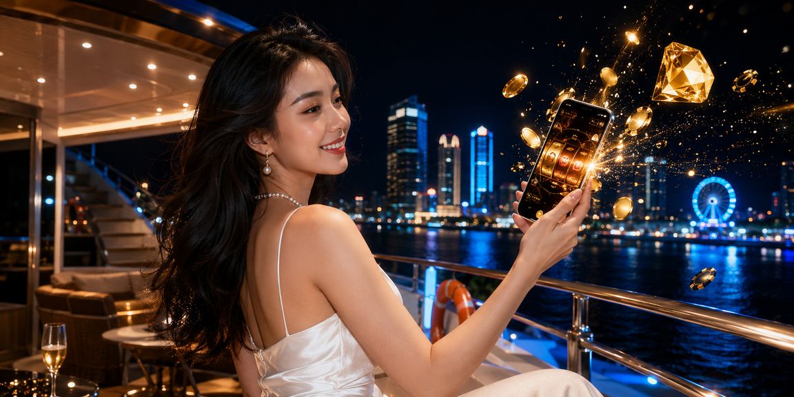 Người dùng chơi Slot trên điện thoại tại bãi biển Đà Nẵng