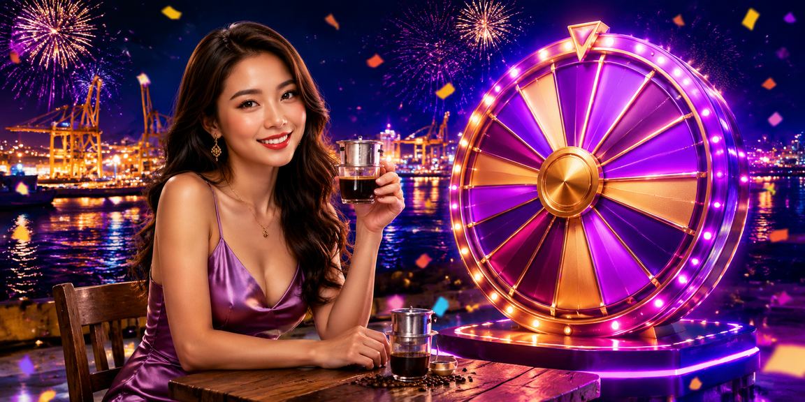 Người chơi Hải Phòng tham gia bốc thăm may mắn bên tách cà phê
