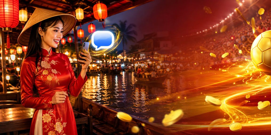 Chợ đêm Mekong với người chơi casino trên điện thoại di động
