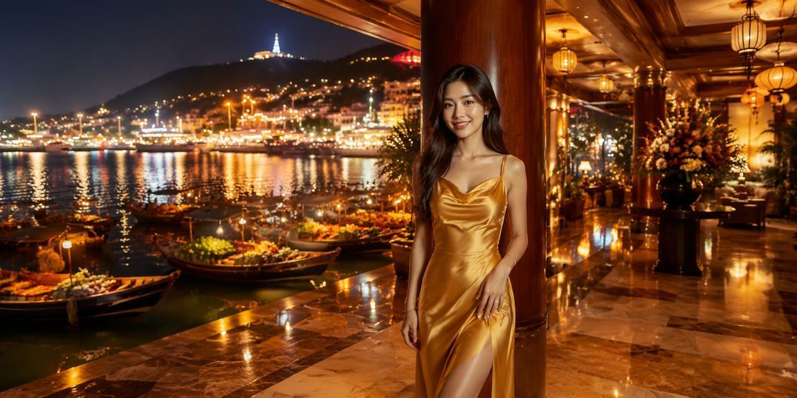 Không khí casino và giải trí sôi động tại chợ đêm Vũng Tàu về đêm